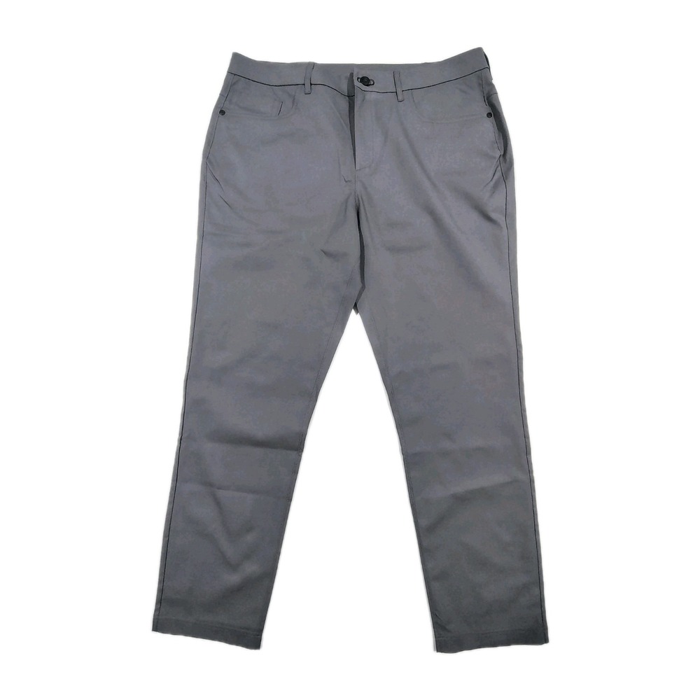 Public Rec Mens Dealmaker Performance Golf Straight Leg Gray Chino Pants 36x32